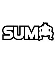 sumoringer cool japanisch logo sumo sport ringer asiatisch ringen pose kämpfen hocke dick fett lustig stark kämpfen chinesisch groß design clipart