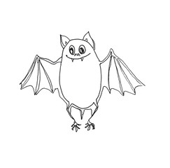 The sketch of the bat.