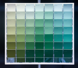 Square сolor palette guide of paint samples for home or drawing, colored pantone catalog with...