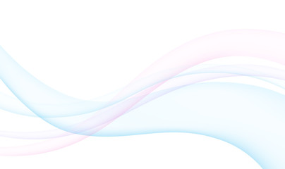 Obraz premium Colored transparent waves on white background