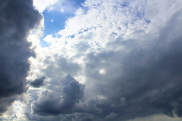 Large dark rain clouds. Background. Landscape.