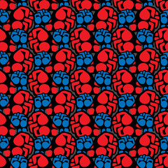 Cool Seamless Texture Pattern MMA, karate for print on t-shirts, rashguard. Vector, EPS.