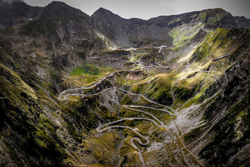 Wonderful mountain scenery. Transfagarasan highway, one of the most beautiful road in Europe,...