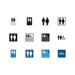 Restroom Sign Icon For Public Navigation symbol. international sign for Restroom