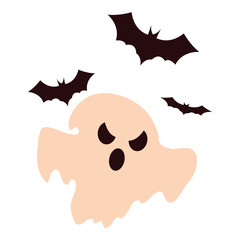 ghost happy halloween celebration design