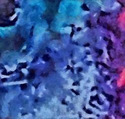 Macro detailed splashes and strokes of oil brush on paper. Simple colorful bright pattern. Old vintage rough texture. HQ design pattern. Shape close up painting.