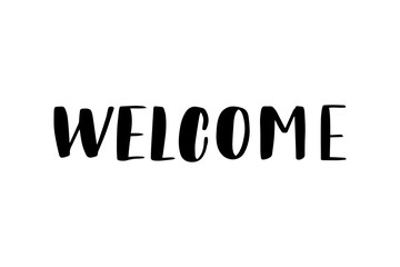 handwritten lettering welcome