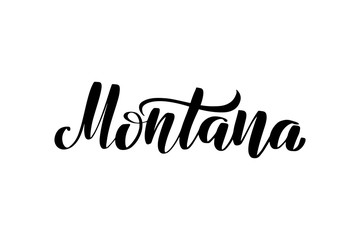 handwritten lettering Montana