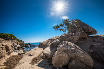 Fototapeta na wymiar Santa Giusta beach near Costa Rei, Sardinia, Italy, Europe