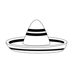 mexico culture and foods cartoons in black and white