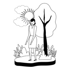 Isolated avatar woman vector design