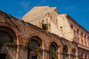 Fototapeta premium Palazzo and eorupean houses architecture in summer