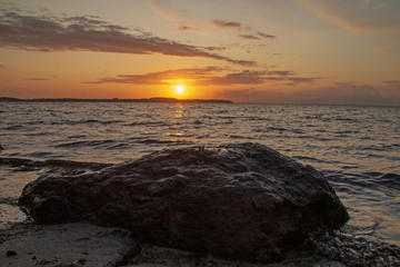 Sonnenuntergamg am Naturstarnd von Rosenhagen