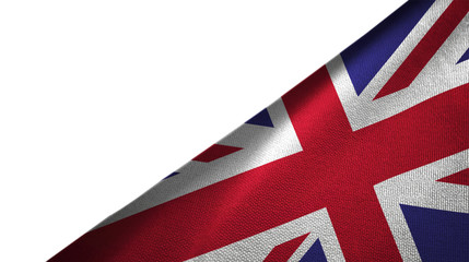 United Kingdom flag right side with blank copy space