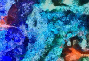 Designed grunge texture for creative ideas. Macro brushstrokes of oil. Abstract close up structure background. Colorful HD wallpaper. Simple graphic design template.