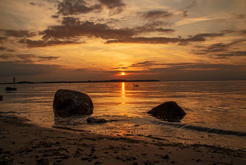 Sonnenuntergamg am Naturstarnd von Rosenhagen