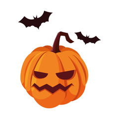 pumpkin happy halloween celebration design