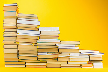 A staircase made from books.
