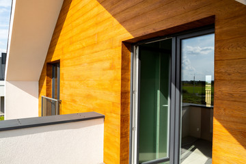 Modern architecture. House from outside.