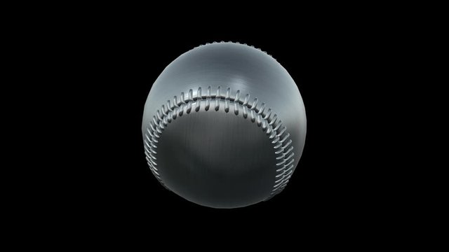 Silver baseball ball