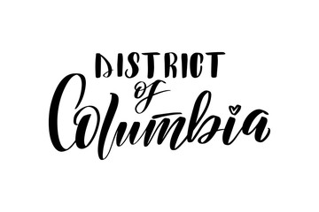 lettering District of Columbia