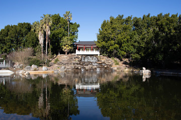 Chinese building  near water