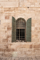 window in brick wall in the Middle East