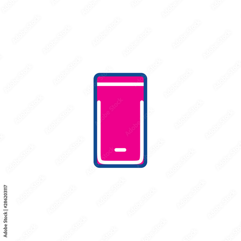 Poster phone color thin line icons. icon for web and user interfaces.