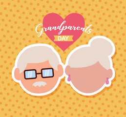 happy grandparents day flat design