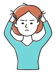 イライラした女性