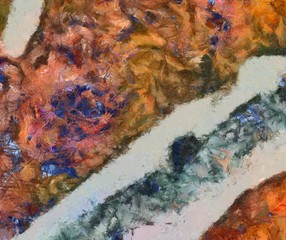 Fototapeta premium Abstract grunge texture background. Stock abstraction art on canvas. Realistic digital painting. Amazing simple design pattern for backdrop. Beauty HD wallpaper. Dry oil brushstrokes on canvas.