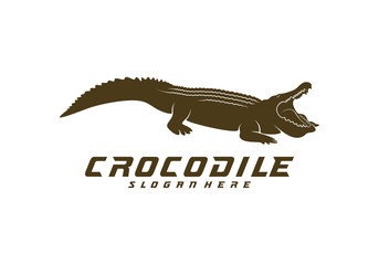 Crocodile Logo Vector. Alligator emblem template Illustration