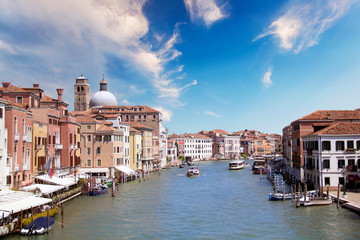 Beautiful view of one of the Venetian canals in Venice, Italy