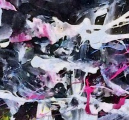 Close up oil paint abstract background. Art textured brushstrokes in macro. Part of painting. Old style artwork. Dirty watercolor texture. Modern pattern. Chaotic splashes. Multi-colors design.