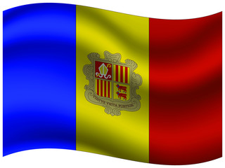 Andorra Beautiful national flag with waving effects. original colors and proportion. Amazing design vector illustration for web,logo, icon and background.from  countries flag set.