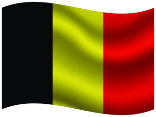 Belgium Beautiful national flag with waving effects. original colors and proportion. Amazing design vector illustration for web,logo, icon and background.from  countries flag set.