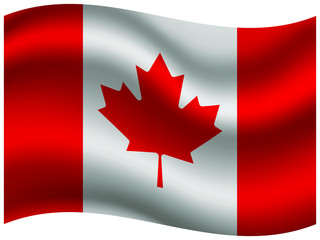 Canada Beautiful national flag with waving effects. original colors and proportion. Amazing design vector illustration for web,logo, icon and background.from  countries flag set.