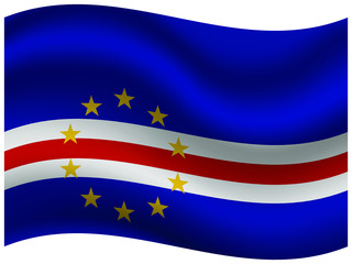 Cape Verde  Beautiful national flag with waving effects. original colors and proportion. Amazing design vector illustration for web,logo, icon and background.from  countries flag set.