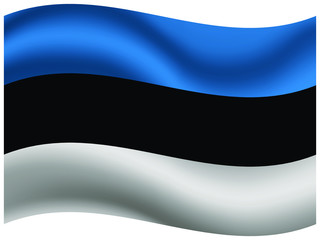 Estonia Beautiful national flag with waving effects. original colors and proportion. Amazing design vector illustration for web,logo, icon and background.from  countries flag set.