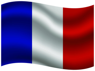 Obraz premium France Beautiful national flag with waving effects. original colors and proportion. Amazing design vector illustration for web,logo, icon and background.from countries flag set.