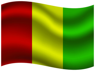 Guinea Beautiful national flag with waving effects. original colors and proportion. Amazing design vector illustration for web,logo, icon and background.from  countries flag set.