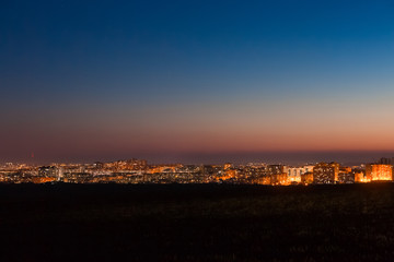 A shot of Chisinau at night.