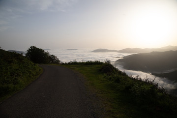 Clouds filling the valley
