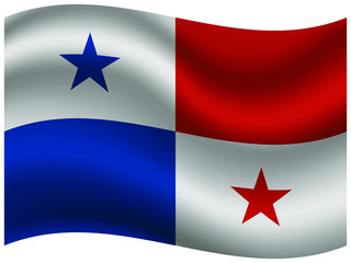Panama Beautiful national flag with waving effects. original colors and proportion. Amazing design vector illustration for web,logo, icon and background.from  countries flag set.