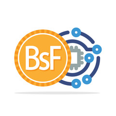 Illustrated icon with the concept of a digital money transaction with the Venezuelan currency, Venezuelan bolívar