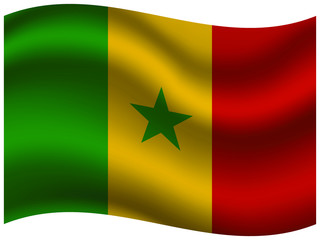 Senegal Beautiful national flag with waving effects. original colors and proportion. Amazing design vector illustration for web,logo, icon and background.from  countries flag set.