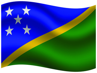 Solomon Islands  Beautiful national flag with waving effects. original colors and proportion. Amazing design vector illustration for web,logo, icon and background.from  countries flag set.