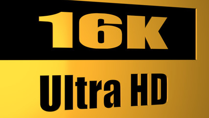 16K - display resolution - computer generated image (3D render)
