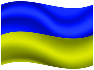 Ukraine Beautiful national flag with waving effects. original colors and proportion. Amazing design vector illustration for web,logo, icon and background.from  countries flag set.