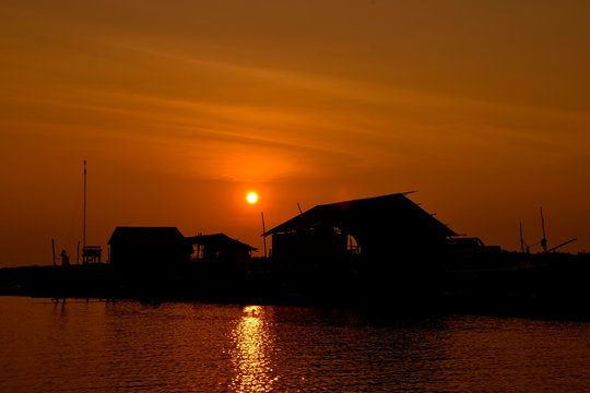 cucoloris of the water village in combodia